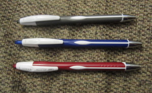 Bic Atlantis Ball Pens, Black Ink, Exact, Fine - 3 pens