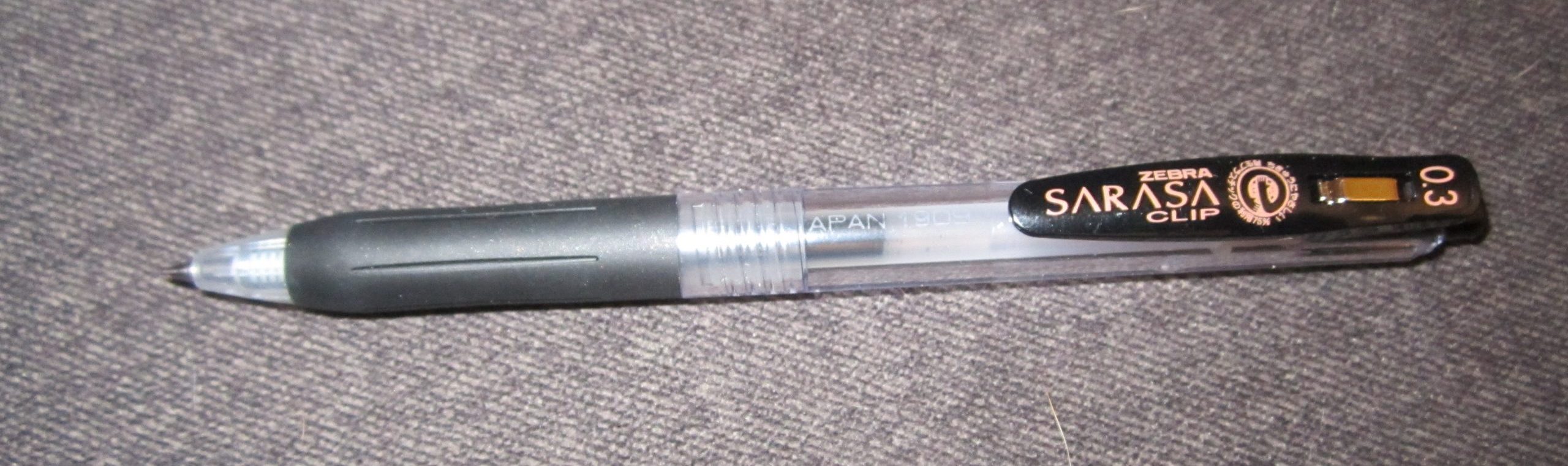 Zebra Sarasa Clip Gel Pen - 0.3 mm - Black