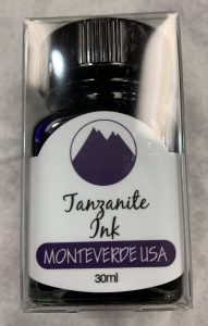 Bottle of Monteverde Tanzanite Ink